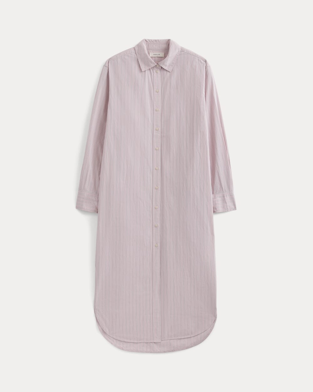 Alternative view of Midi Shirtdress In Ultrasoft Cotton | Burnished Lilac/Gardenia