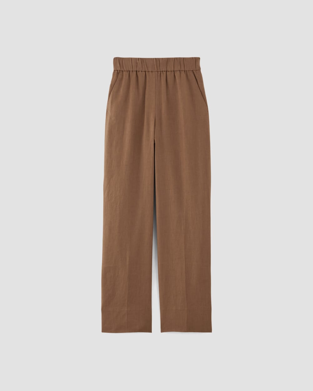 Alternative view of The Linen Easy Pant | Carob Brown
