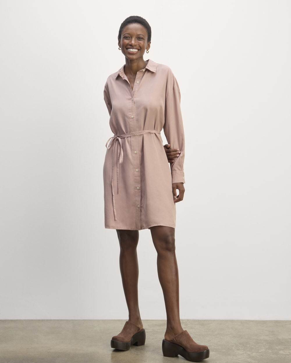 The Must-Have Shirtdress In Butterlite | Dusty Rose - Image 3