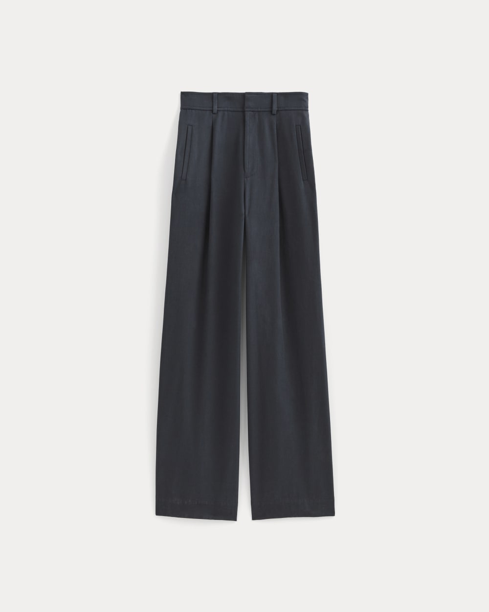 Alternative view of The Draper Pleated Pant In Buttersmooth | Navy | 30" Inseam
