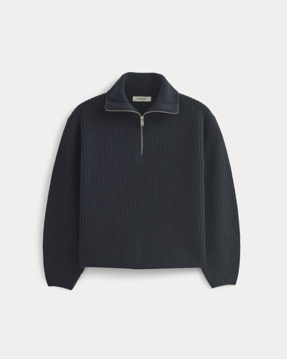 Alternative view of The Half-Zip Sweater In Luxe Merino | Navy