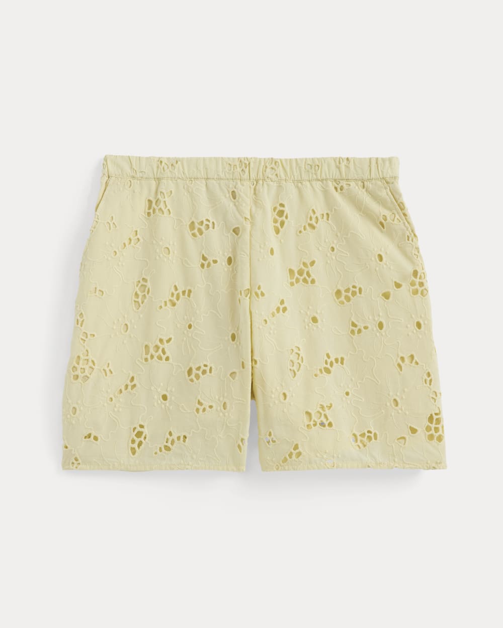 Alternative view of The Eyelet Pull-On Short | Light Yellow